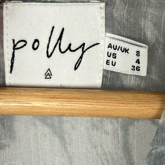 Princess Polly Gray Tie Dye Long Sleeve Mini Wrap Dress 4 - Picture 7 of 7